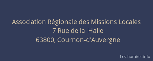 Association R&eacute;gionale des Missions Locales