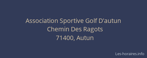 Association Sportive Golf D'autun