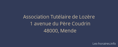 Association Tut&eacute;laire de Loz&egrave;re