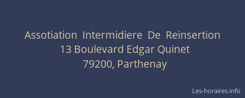 Assotiation  Intermidiere  De  Reinsertion