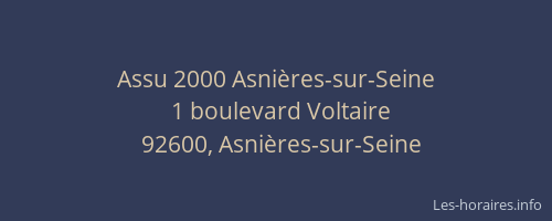Assu 2000 Asnières-sur-Seine