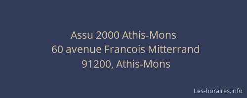 Assu 2000 Athis-Mons