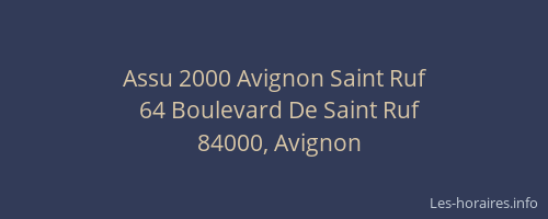 Assu 2000 Avignon Saint Ruf