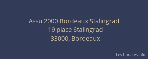 Assu 2000 Bordeaux Stalingrad