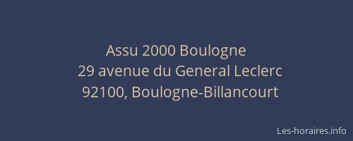Assu 2000 Boulogne