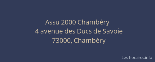 Assu 2000 Chambéry
