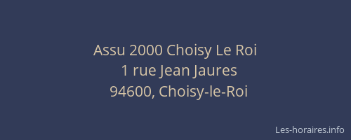 Assu 2000 Choisy Le Roi