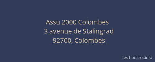 Assu 2000 Colombes