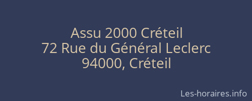 Assu 2000 Créteil