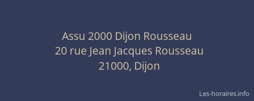 Assu 2000 Dijon Rousseau