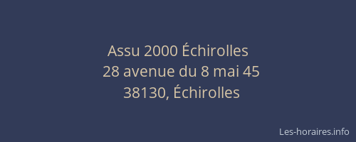 Assu 2000 &Eacute;chirolles