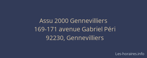 Assu 2000 Gennevilliers