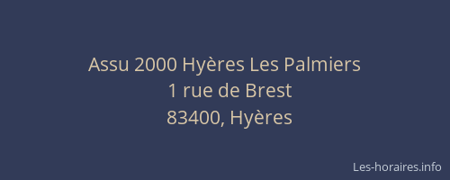 Assu 2000 Hyères Les Palmiers