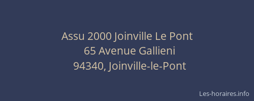 Assu 2000 Joinville Le Pont