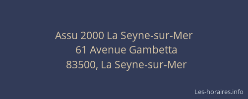 Assu 2000 La Seyne-sur-Mer