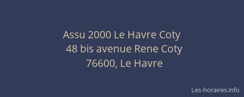 Assu 2000 Le Havre Coty