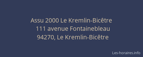 Assu 2000 Le Kremlin-Bic&ecirc;tre