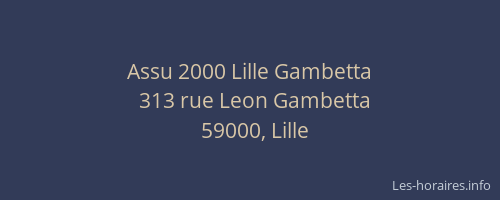 Assu 2000 Lille Gambetta