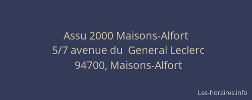 Assu 2000 Maisons-Alfort