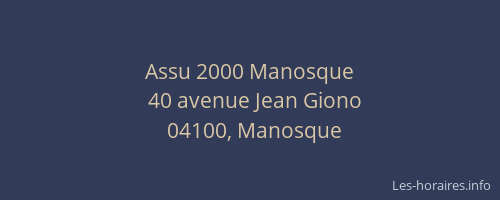 Assu 2000 Manosque