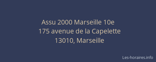 Assu 2000 Marseille 10e