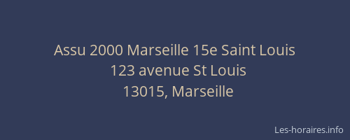 Assu 2000 Marseille 15e Saint Louis