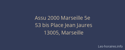 Assu 2000 Marseille 5e