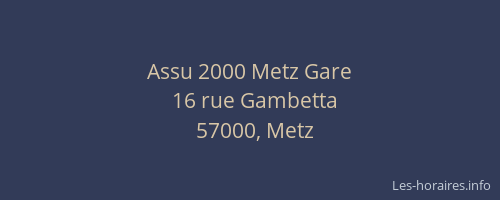 Assu 2000 Metz Gare