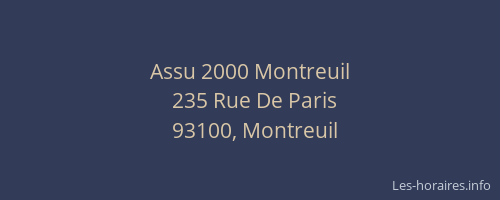 Assu 2000 Montreuil
