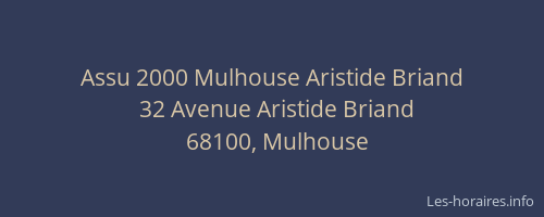 Assu 2000 Mulhouse Aristide Briand