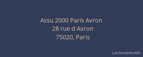 Assu 2000 Paris Avron