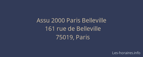 Assu 2000 Paris Belleville