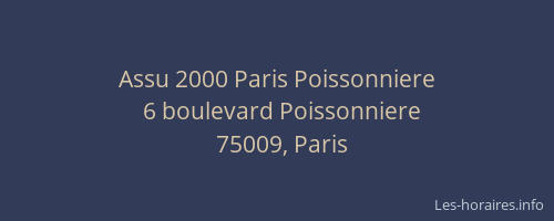 Assu 2000 Paris Poissonniere