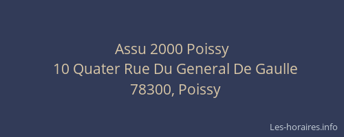 Assu 2000 Poissy