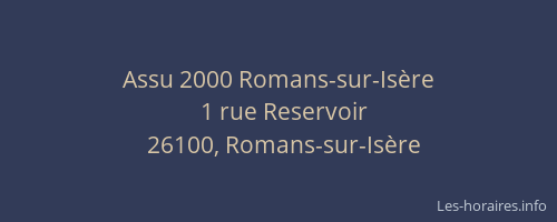 Assu 2000 Romans-sur-Isère