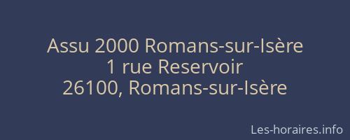 Assu 2000 Romans-sur-Isère