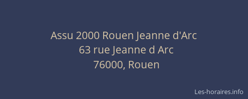 Assu 2000 Rouen Jeanne d'Arc