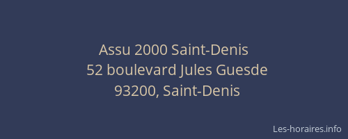 Assu 2000 Saint-Denis