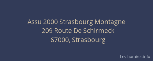 Assu 2000 Strasbourg Montagne