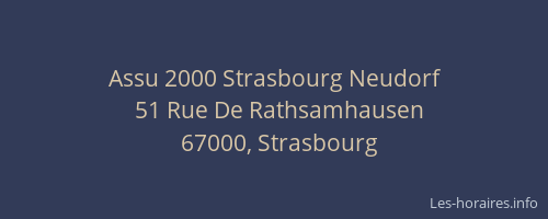 Assu 2000 Strasbourg Neudorf