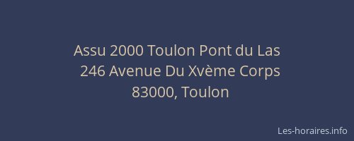 Assu 2000 Toulon Pont du Las