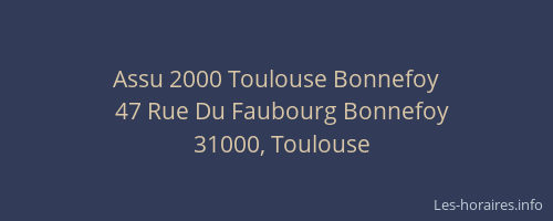 Assu 2000 Toulouse Bonnefoy