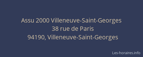 Assu 2000 Villeneuve-Saint-Georges
