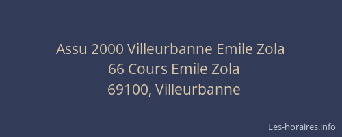 Assu 2000 Villeurbanne Emile Zola