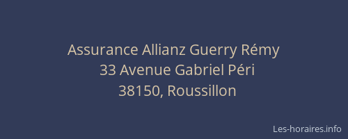 Assurance Allianz Guerry R&eacute;my
