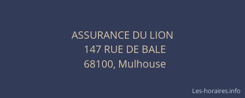 ASSURANCE DU LION