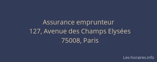 Assurance emprunteur