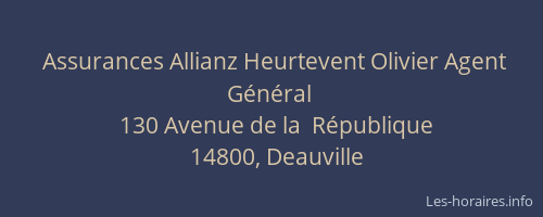 Assurances Allianz Heurtevent Olivier Agent Général