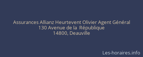 Assurances Allianz Heurtevent Olivier Agent Général