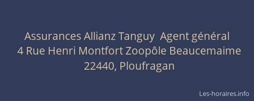Assurances Allianz Tanguy  Agent g&eacute;n&eacute;ral